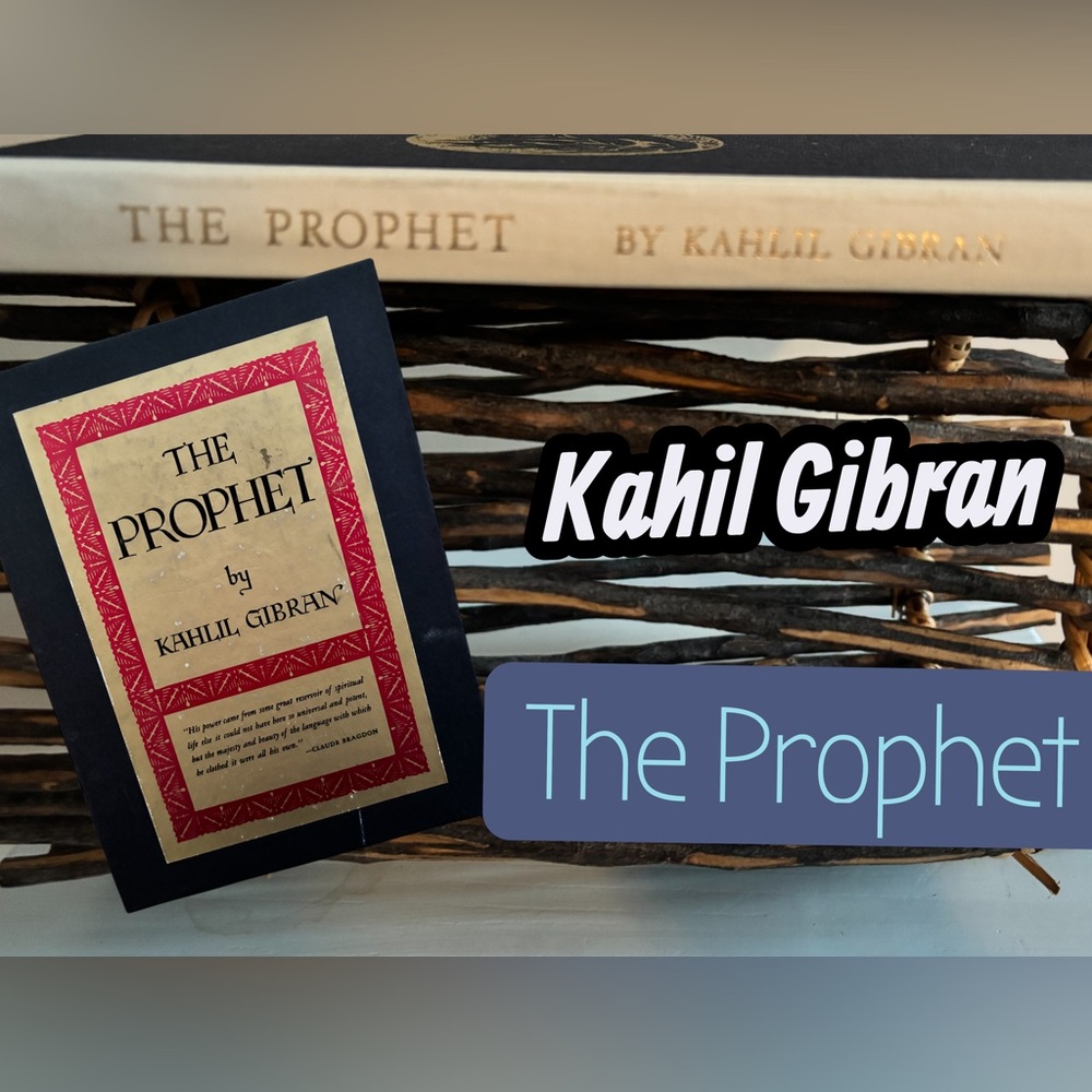 THE PROPHET Kahil Gibran Hard Cover with Black/Gold Sleeve